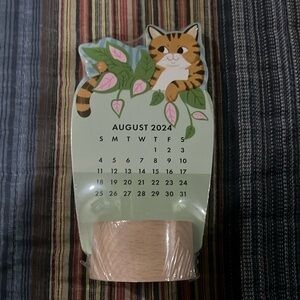 Molly & Rex 2024-25 Cat 12 Month Stand Up Mini Desk Calendar